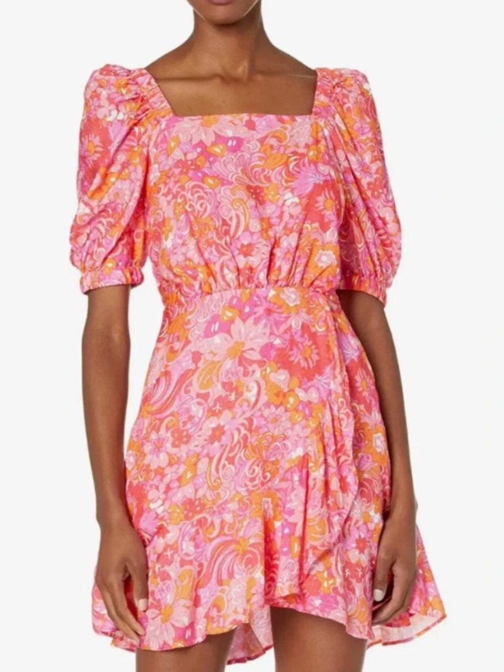 Ted Baker Boho Paisley Floral Puff Sleeved Bethha Mini Dress
